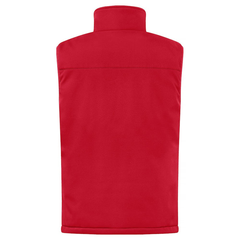 Red - Back - Clique Mens Softshell Padded Gilet