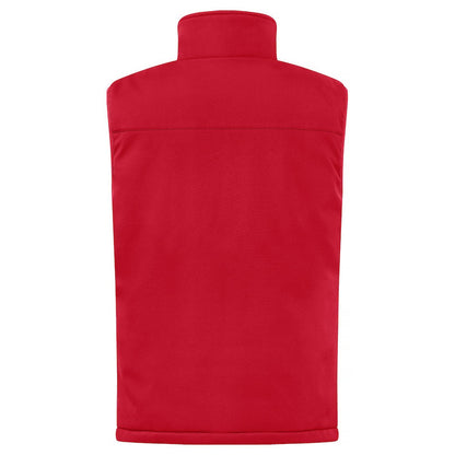 Red - Back - Clique Mens Softshell Padded Gilet