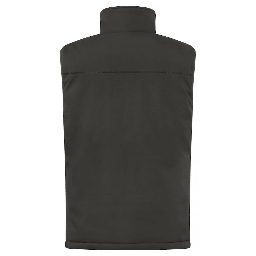Dark Grey - Back - Clique Mens Softshell Padded Gilet