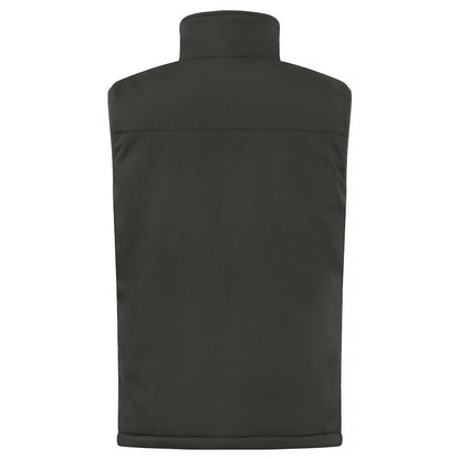Dark Grey - Back - Clique Mens Softshell Padded Gilet