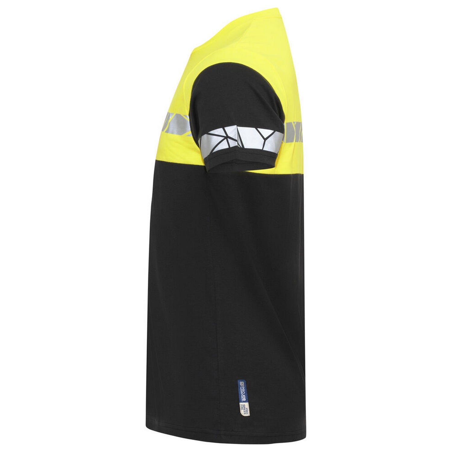 Black-Yellow - Lifestyle - Projob Mens Progression High-Vis T-Shirt
