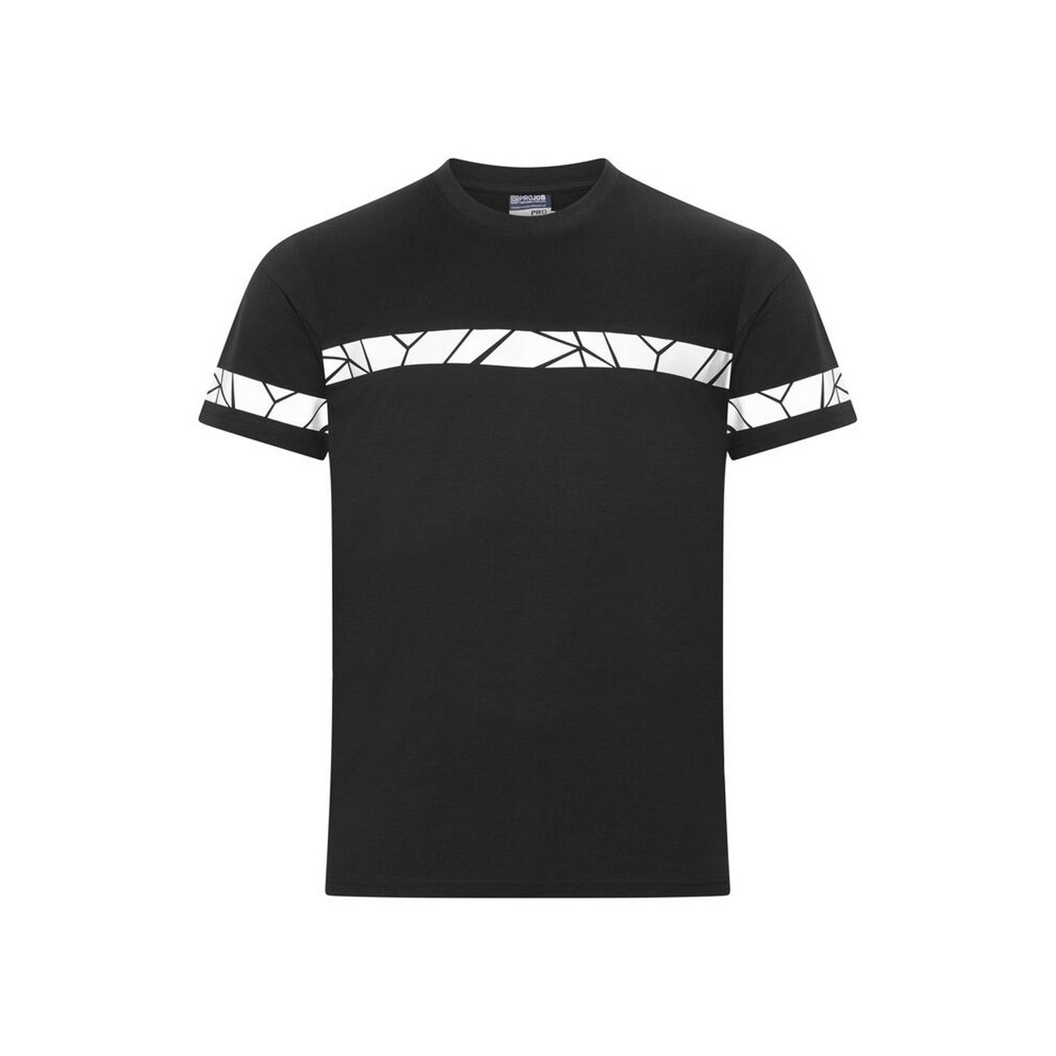 Black - Front - Projob Mens Progression High-Vis T-Shirt