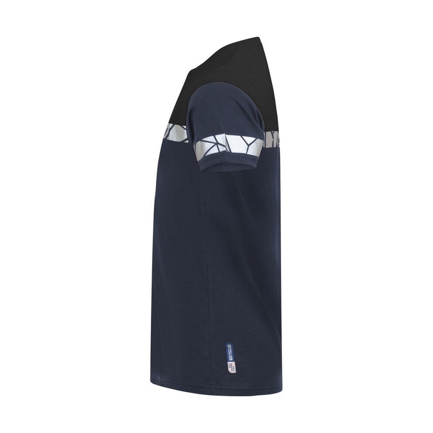 Navy-Blue - Side - Projob Mens Progression High-Vis T-Shirt