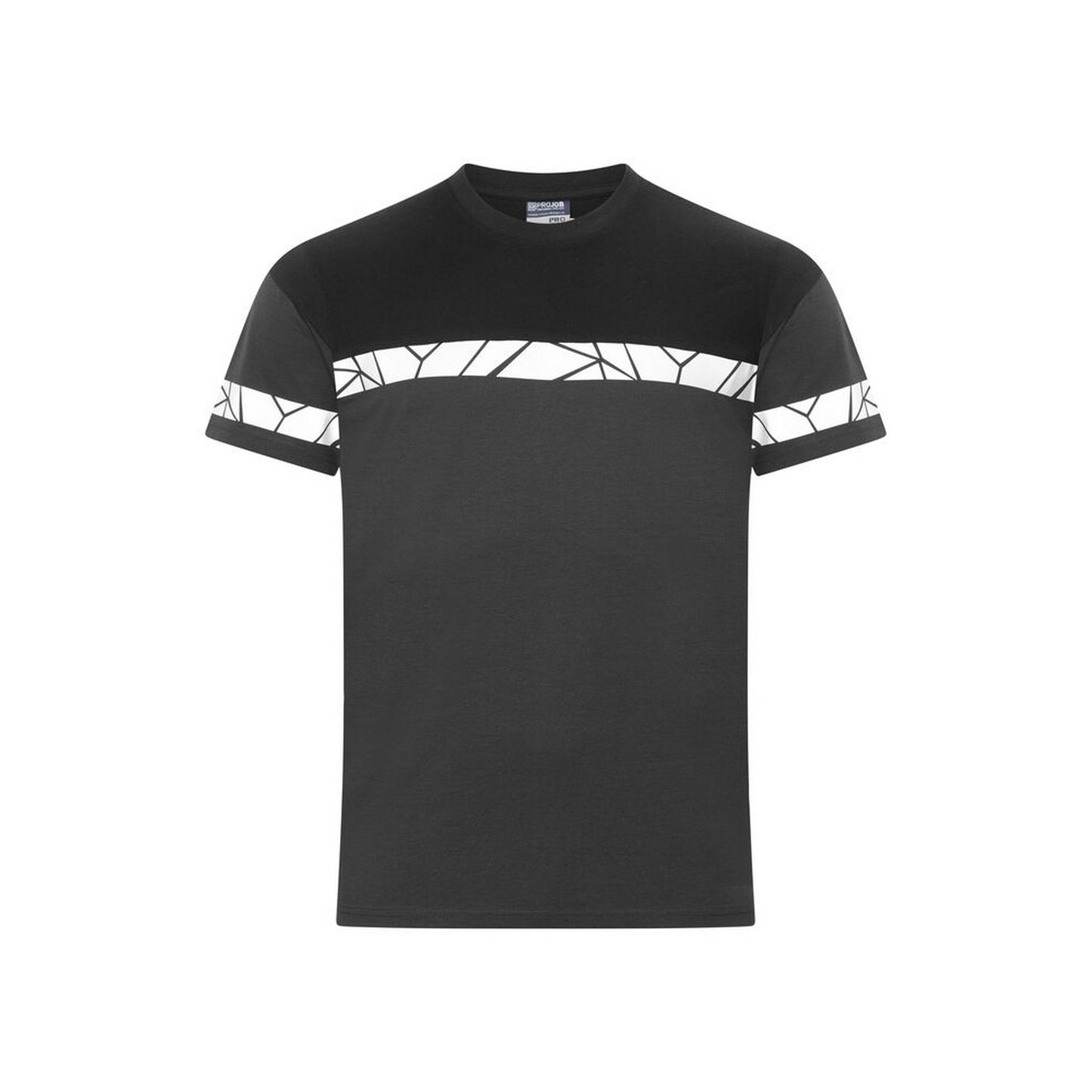 Grey-Black - Front - Projob Mens Progression High-Vis T-Shirt