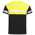 Black-Yellow - Back - Projob Mens Progression High-Vis T-Shirt