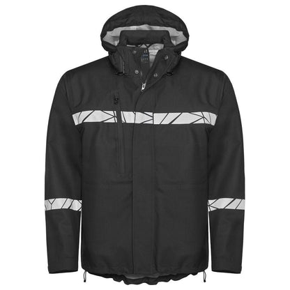 Black - Front - Projob Mens Progression Hi-Vis Soft Shell Jacket