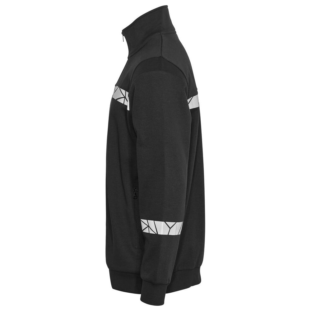 Black - Lifestyle - Projob Mens Progression Hi-Vis Full Zip Sweatshirt