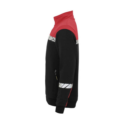 Black-Red - Lifestyle - Projob Mens Progression Hi-Vis Full Zip Sweatshirt
