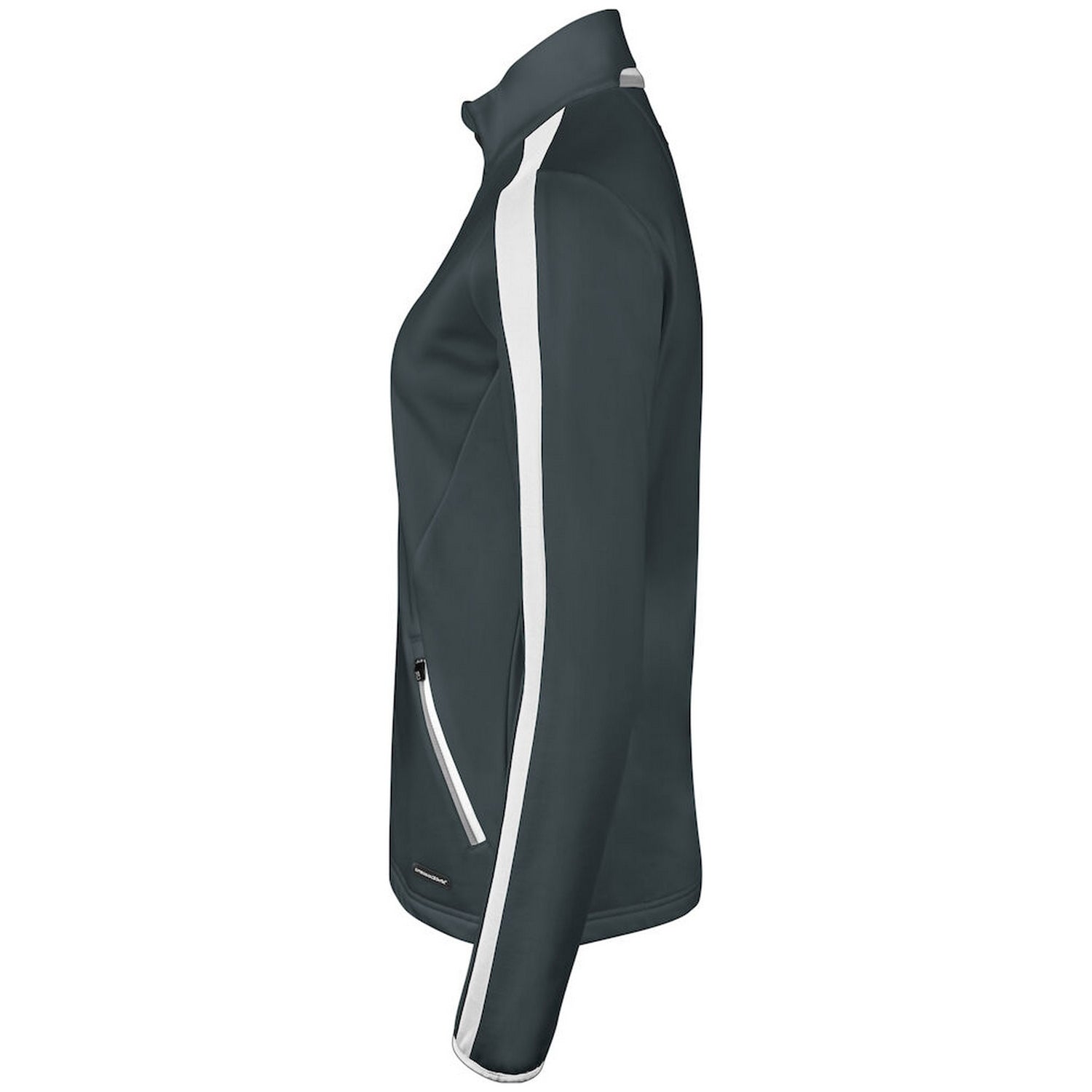 Charcoal - Side - Cutter & Buck Womens-Ladies Snoqualmite Midlayer