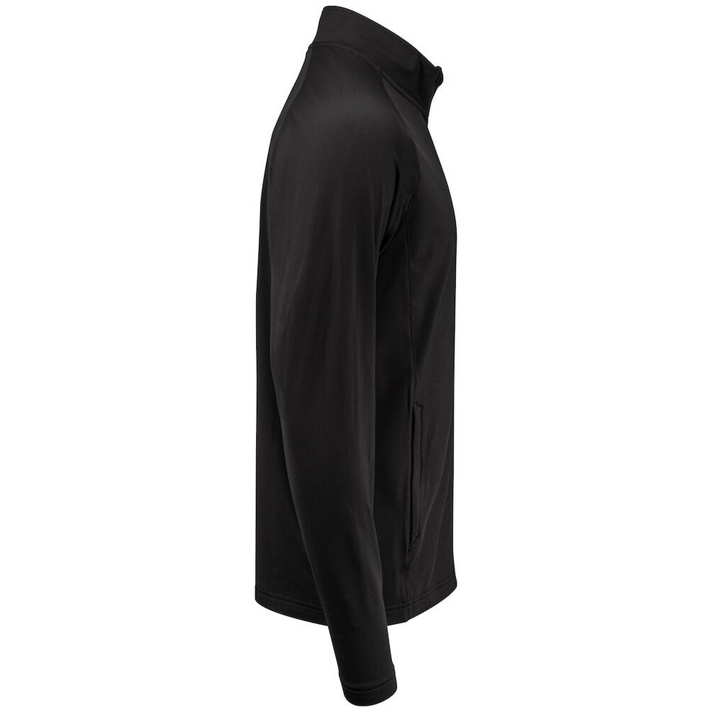 Black - Side - Cutter & Buck Mens Adapt Full Zip Fleece Jacket