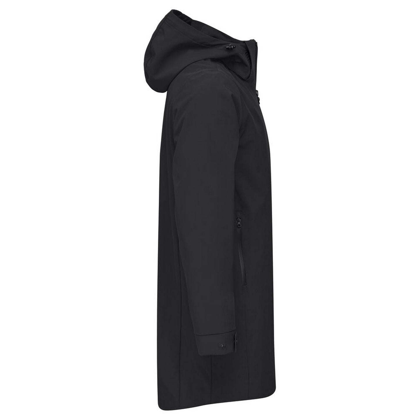 Black - Side - Cutter & Buck Mens Wedderburn Waterproof Jacket