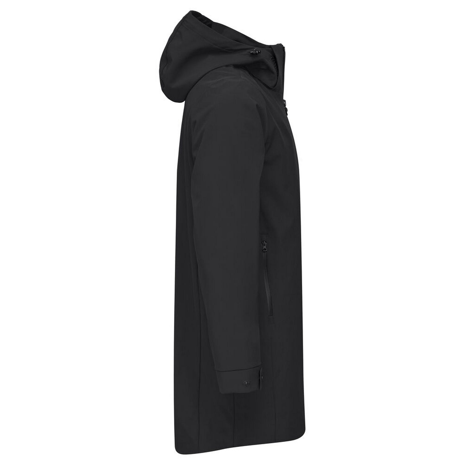 Black - Side - Cutter & Buck Mens Wedderburn Waterproof Jacket