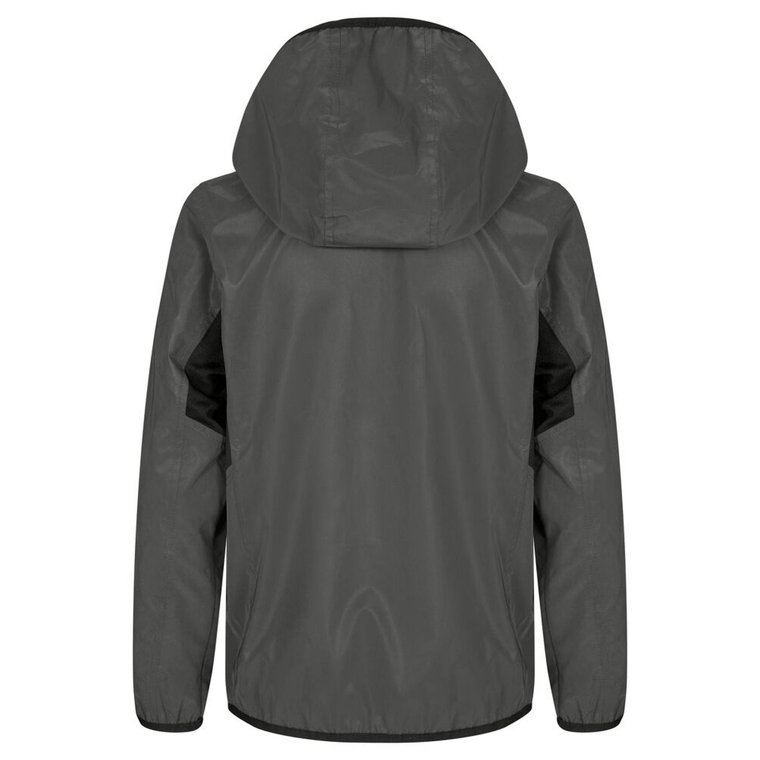 Grey - Back - Clique Childrens-Kids Willmar Reflective Jacket