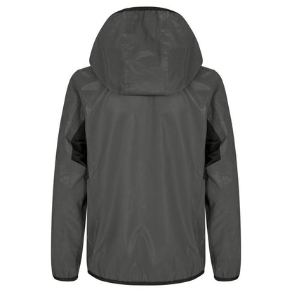 Grey - Back - Clique Childrens-Kids Willmar Reflective Jacket