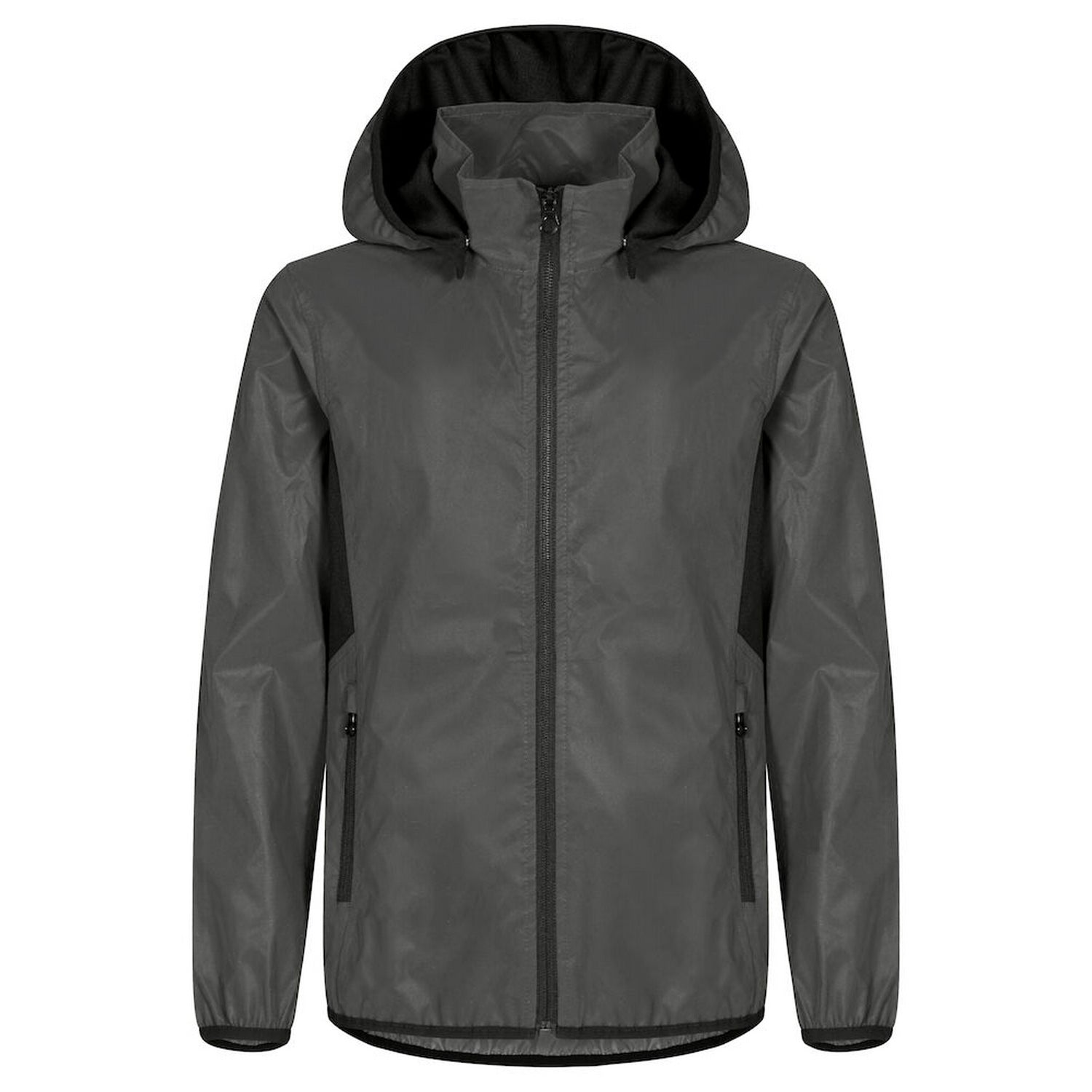 Grey - Front - Clique Childrens-Kids Willmar Reflective Jacket