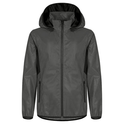 Grey - Front - Clique Childrens-Kids Willmar Reflective Jacket