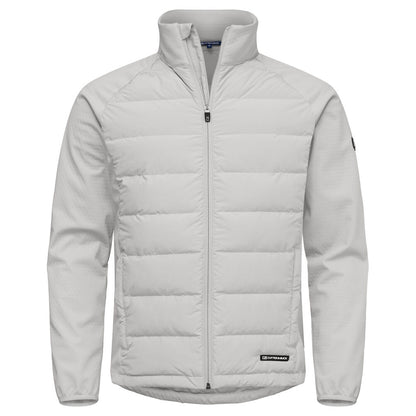 Silver - Front - Cutter & Buck Mens Oak Harbor Padded Jacket