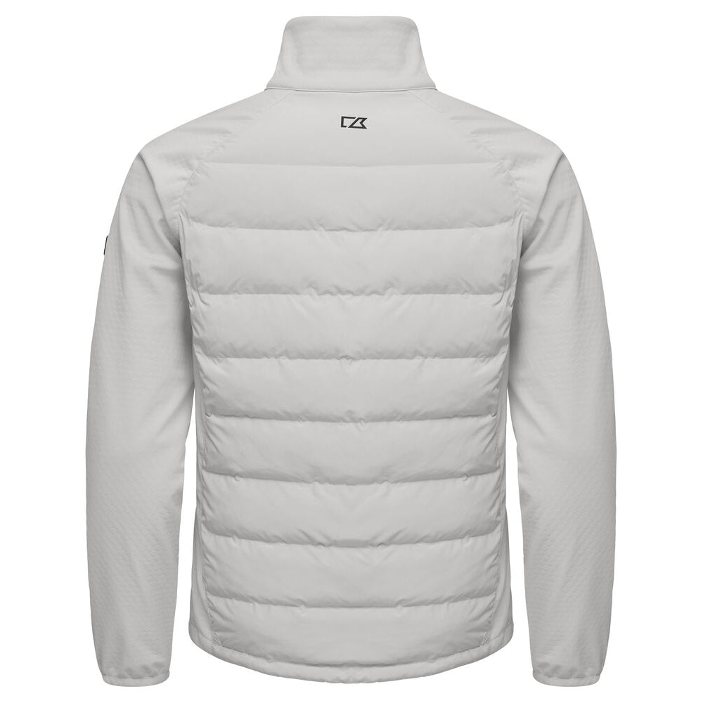 Silver - Back - Cutter & Buck Mens Oak Harbor Padded Jacket