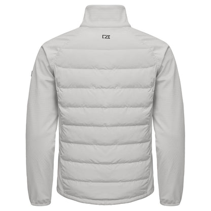 Silver - Back - Cutter & Buck Mens Oak Harbor Padded Jacket