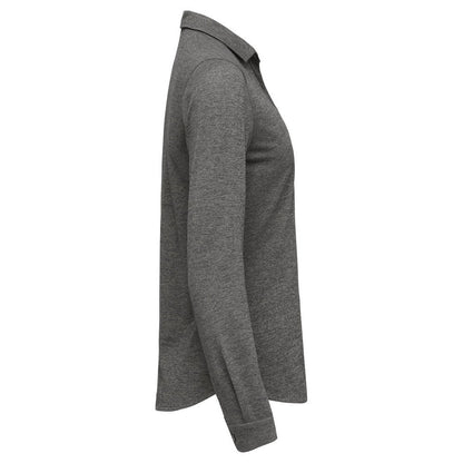 Anthracite Melange - Side - Cutter & Buck Womens-Ladies Advantage Shirt