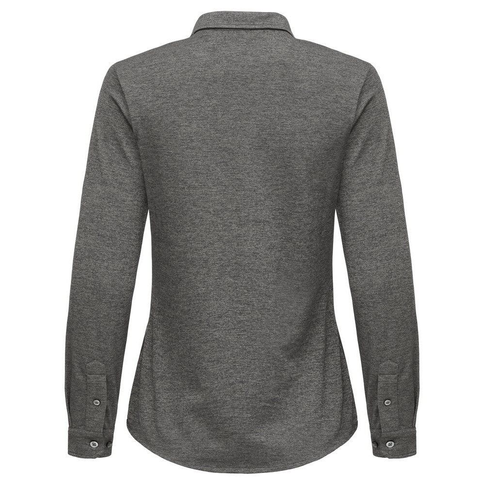 Anthracite Melange - Back - Cutter & Buck Womens-Ladies Advantage Shirt