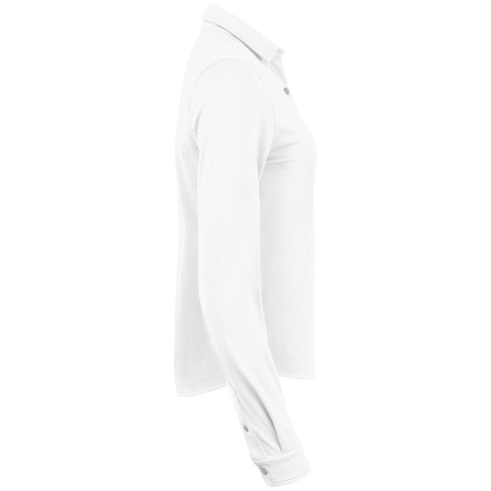 White - Side - Cutter & Buck Womens-Ladies Advantage Shirt