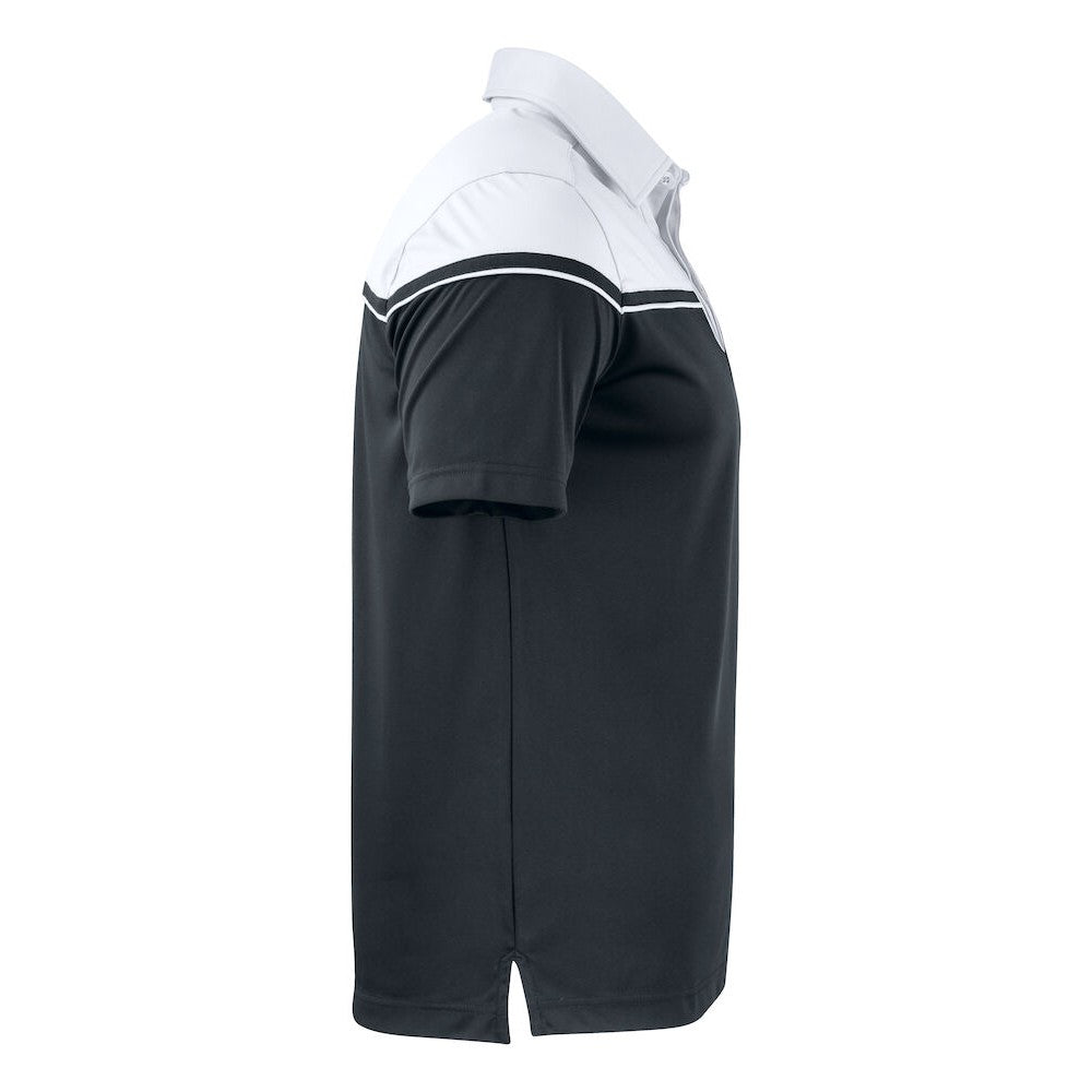 Black-White - Side - Cutter & Buck Mens Seaback Polo Shirt