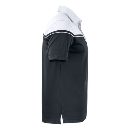 Black-White - Side - Cutter & Buck Mens Seaback Polo Shirt