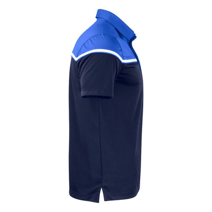Dark Navy-Royal Blue - Side - Cutter & Buck Mens Seaback Polo Shirt