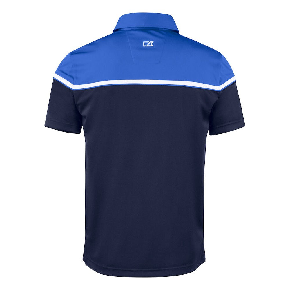 Dark Navy-Royal Blue - Back - Cutter & Buck Mens Seaback Polo Shirt