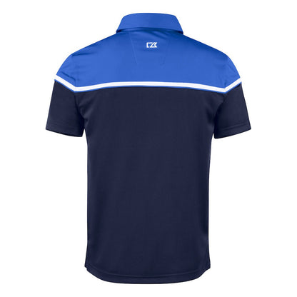 Dark Navy-Royal Blue - Back - Cutter & Buck Mens Seaback Polo Shirt
