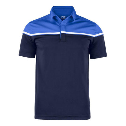 Dark Navy-Royal Blue - Front - Cutter & Buck Mens Seaback Polo Shirt