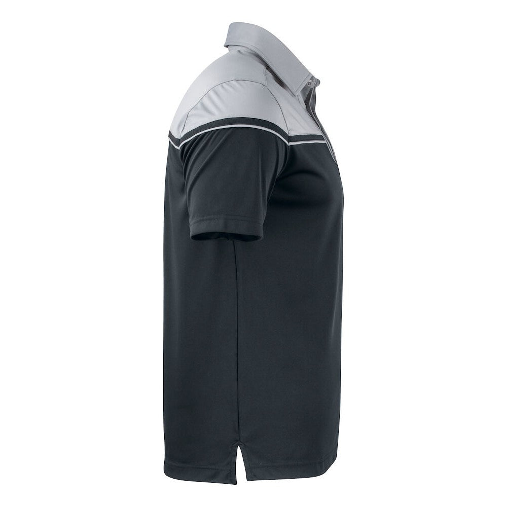 Black-Light Grey - Side - Cutter & Buck Mens Seaback Polo Shirt
