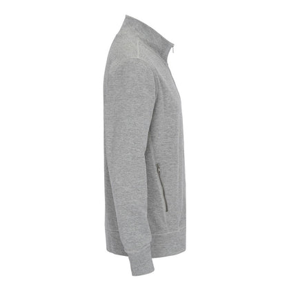 Grey Melange - Side - Cottover Mens French Terry Full Zip Jacket