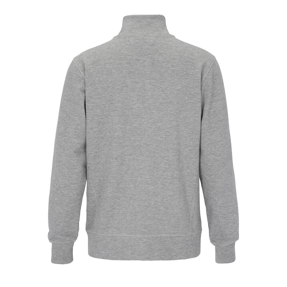 Grey Melange - Back - Cottover Mens French Terry Full Zip Jacket