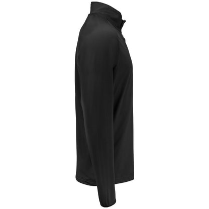 Black - Side - Cutter & Buck Mens Adapt Half Zip Top
