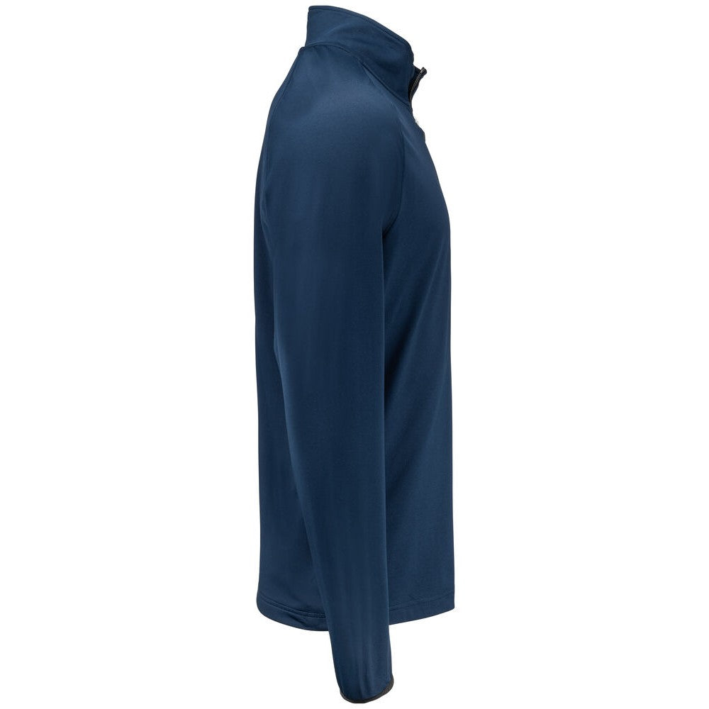 Dark Navy - Side - Cutter & Buck Mens Adapt Half Zip Top