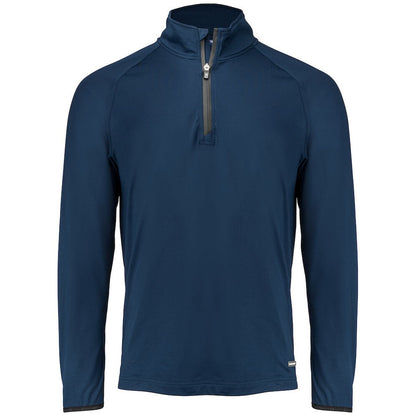 Dark Navy - Front - Cutter & Buck Mens Adapt Half Zip Top