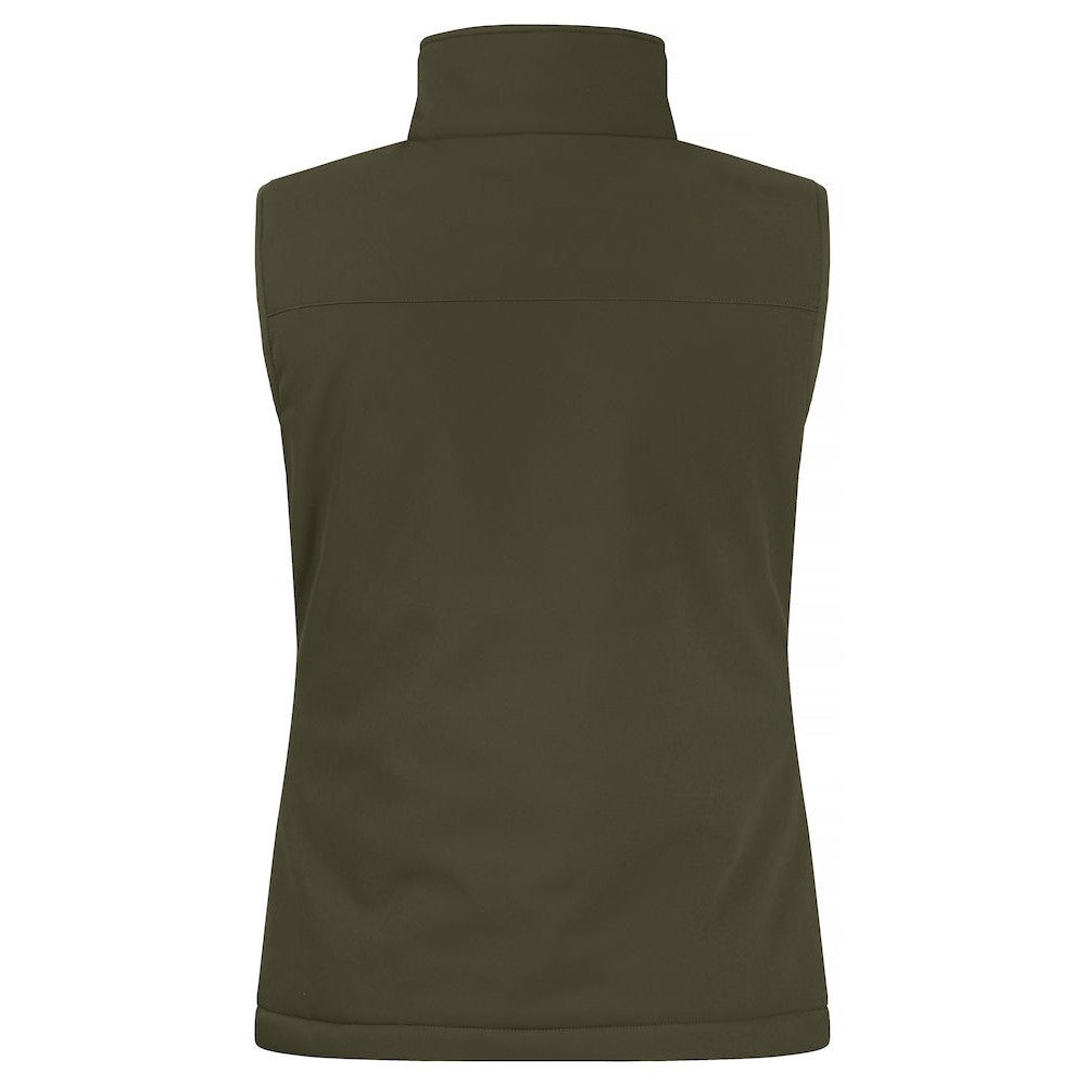 Fog Green - Back - Clique Womens-Ladies Softshell Panels Gilet