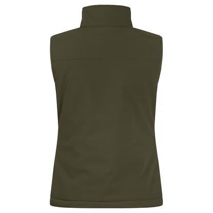 Fog Green - Back - Clique Womens-Ladies Softshell Panels Gilet