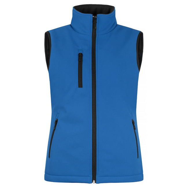 Royal Blue - Front - Clique Womens-Ladies Softshell Panels Gilet