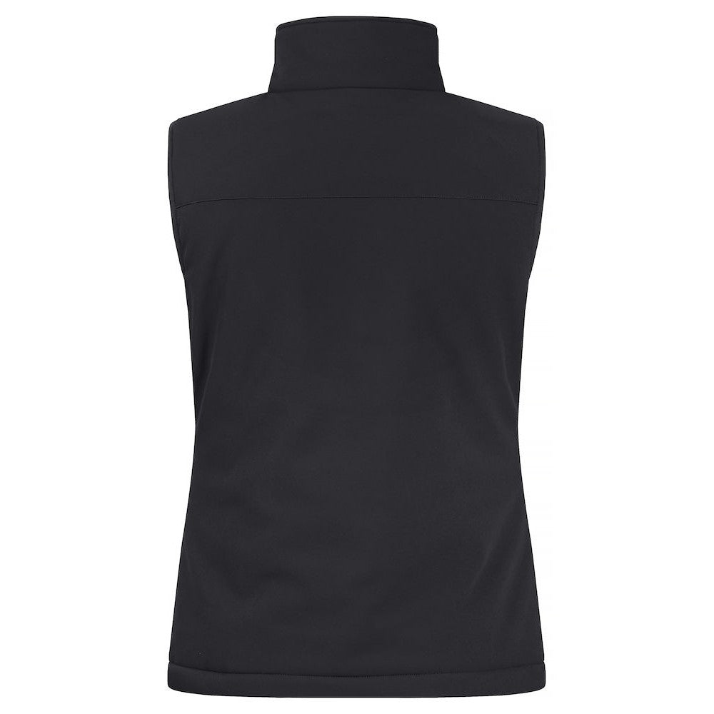 Black - Back - Clique Womens-Ladies Softshell Panels Gilet
