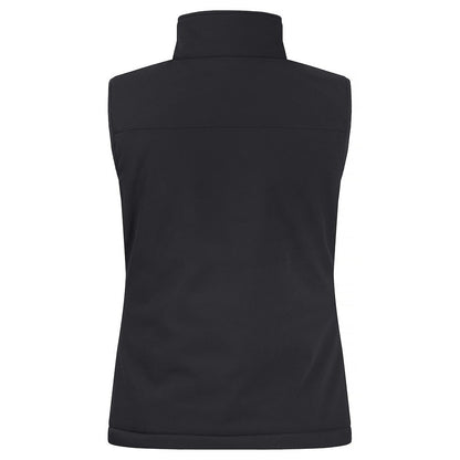Black - Back - Clique Womens-Ladies Softshell Panels Gilet