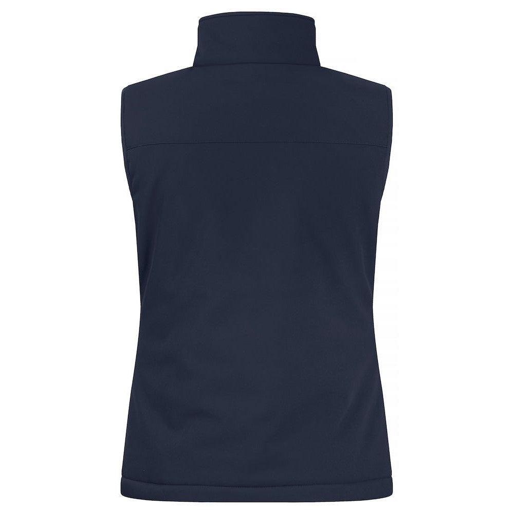 Dark Navy - Back - Clique Womens-Ladies Softshell Panels Gilet