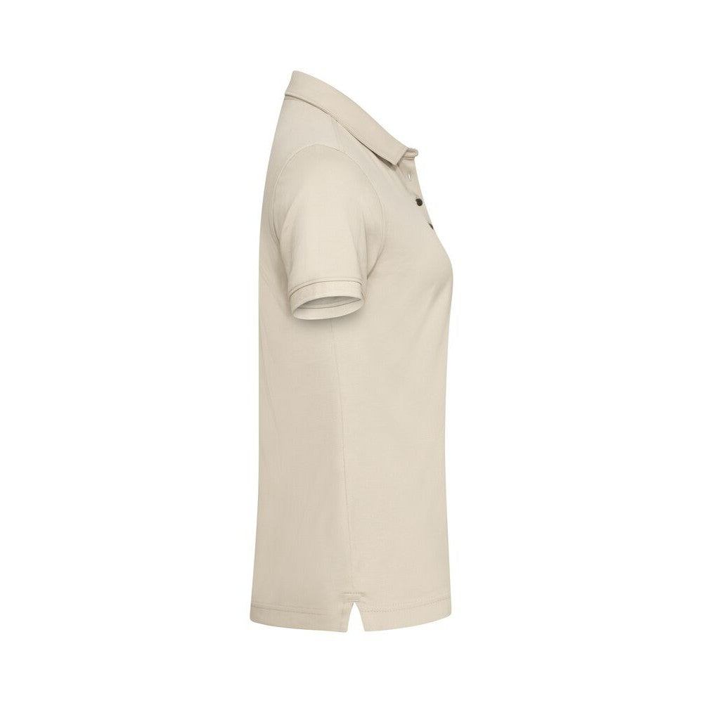 Beige - Side - Cutter & Buck Womens-Ladies Advantage Premium Polo Shirt