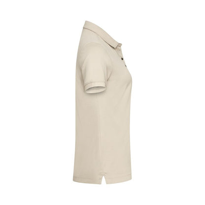 Beige - Side - Cutter & Buck Womens-Ladies Advantage Premium Polo Shirt