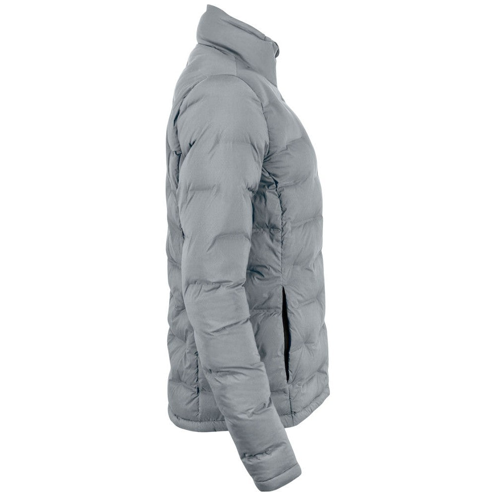 Grey - Side - Cutter & Buck Womens-Ladies Baker Padded Jacket