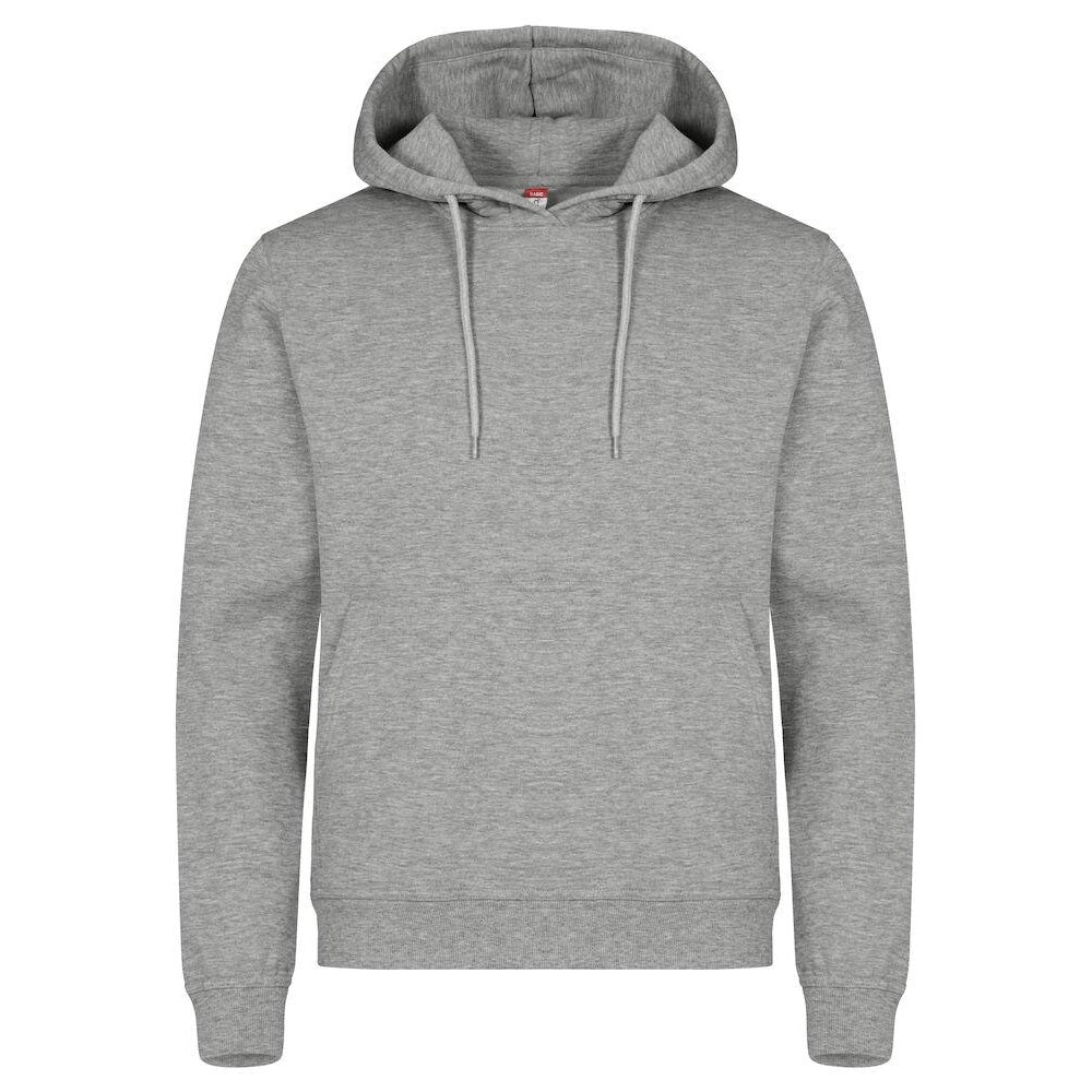 Grey Melange - Front - Clique Mens Miami Hoodie