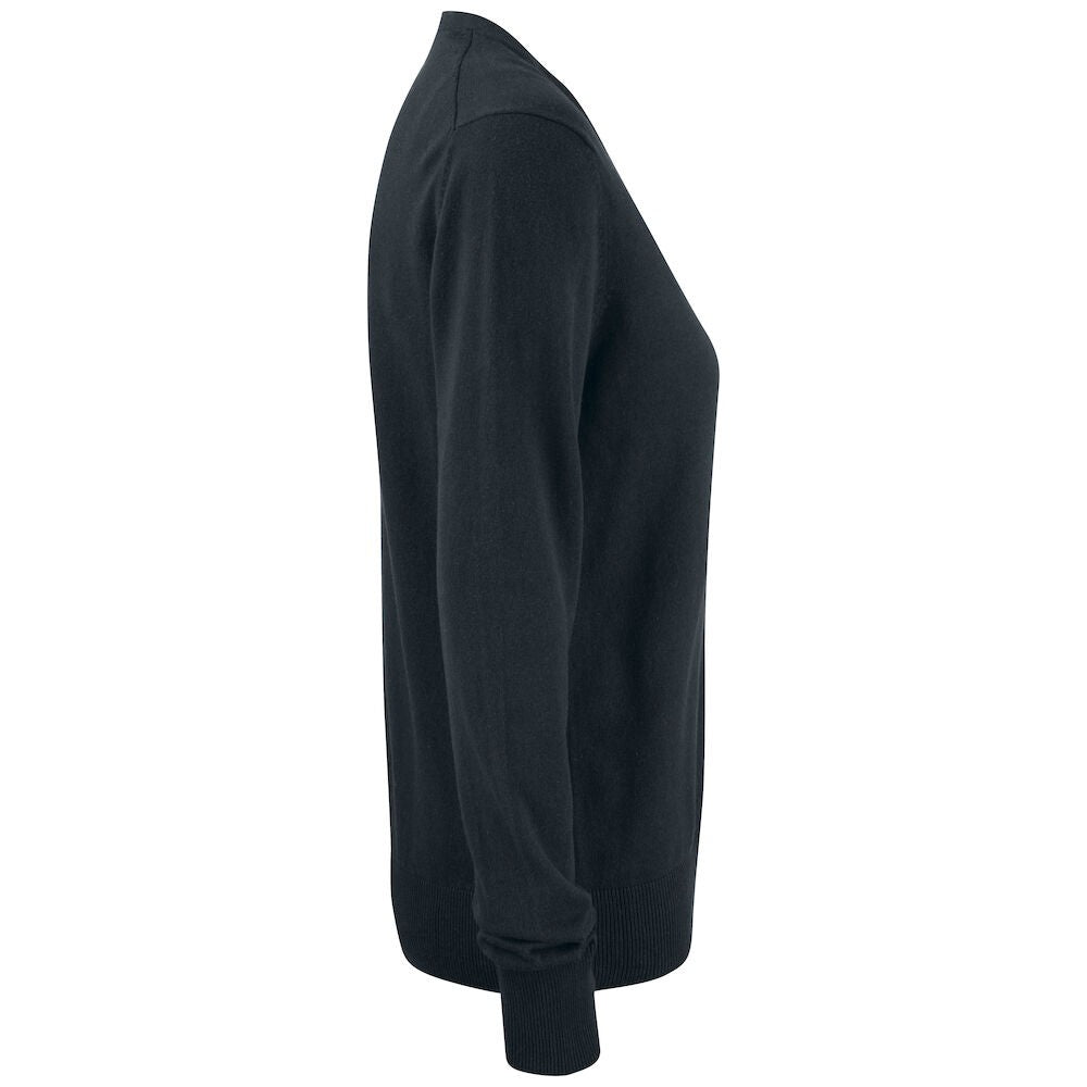 Black - Side - Cutter & Buck Womens-Ladies Oakville Cardigan