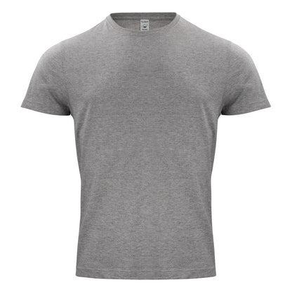 Grey Melange - Front - Clique Mens Classic Organic Cotton T-Shirt